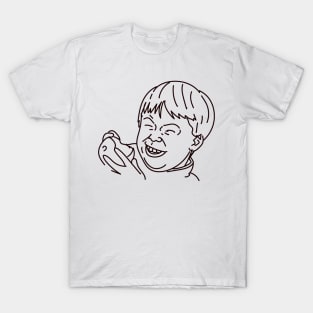 Apple eating kid Meme T-Shirt